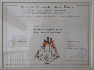 Académie Internationale de Lutèce - Médaille d'argent - 1992