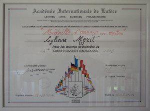 Académie Internationale de Lutèce - Médaille d'argent - 1993