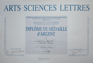 Arts-Sciences et Lettres - Médaille d'Argent - 2013